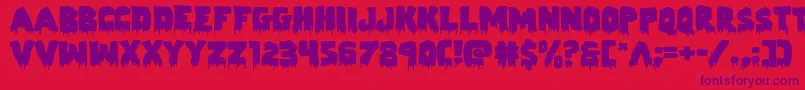 Zombiecontrolexpand Font – Purple Fonts on Red Background