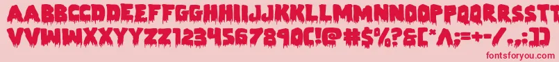 Zombiecontrolexpand Font – Red Fonts on Pink Background