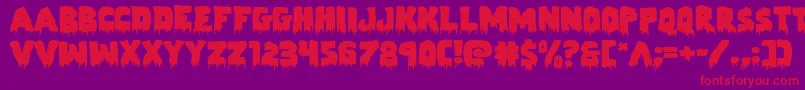 Zombiecontrolexpand Font – Red Fonts on Purple Background