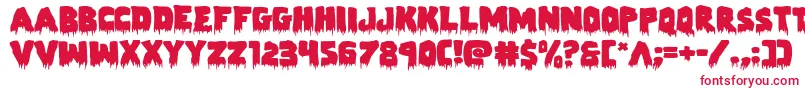 Zombiecontrolexpand-Schriftart – Rote Schriften auf weißem Hintergrund