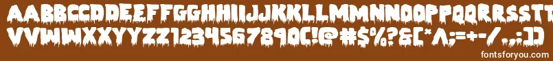 Zombiecontrolexpand Font – White Fonts on Brown Background