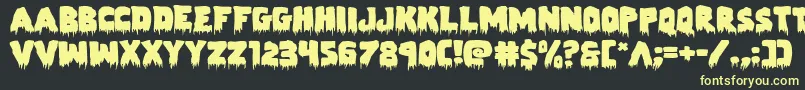 Zombiecontrolexpand Font – Yellow Fonts on Black Background