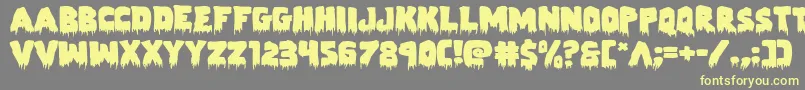 Zombiecontrolexpand-Schriftart – Gelbe Schriften auf grauem Hintergrund