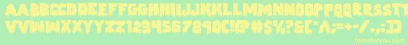 Zombiecontrolexpand Font – Yellow Fonts on Green Background