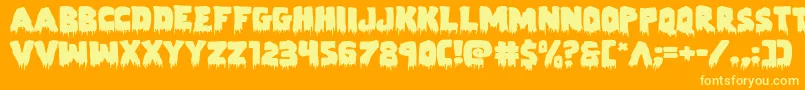 Zombiecontrolexpand Font – Yellow Fonts on Orange Background
