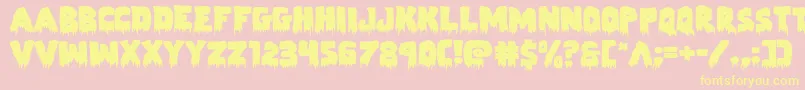 Zombiecontrolexpand Font – Yellow Fonts on Pink Background