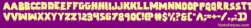 Zombiecontrolexpand Font – Yellow Fonts on Purple Background