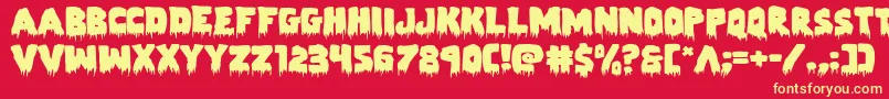 Zombiecontrolexpand Font – Yellow Fonts on Red Background