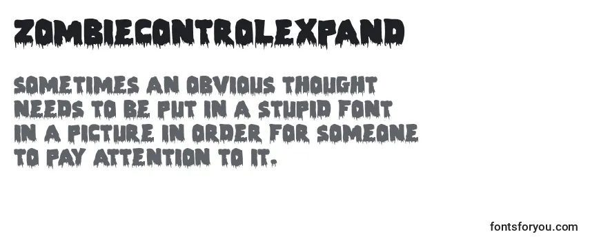 Zombiecontrolexpand Font