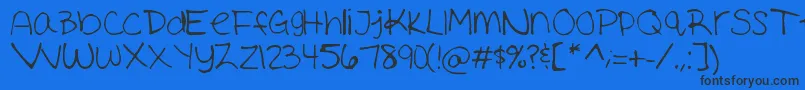 Ashleymarie Font – Black Fonts on Blue Background