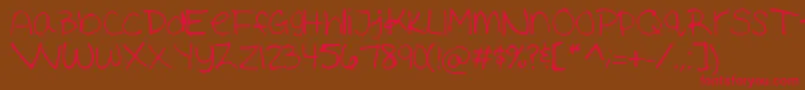Ashleymarie Font – Red Fonts on Brown Background