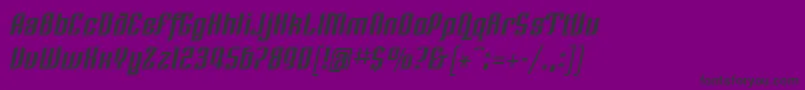 LinotypeRezidentThree Font – Black Fonts on Purple Background