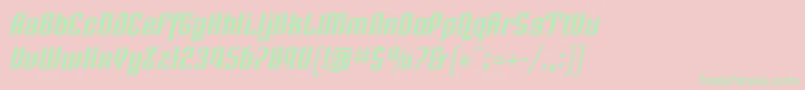 LinotypeRezidentThree Font – Green Fonts on Pink Background