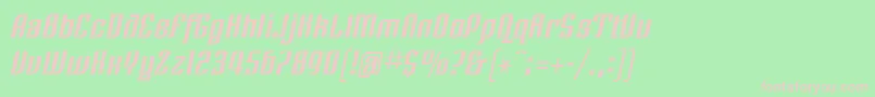 LinotypeRezidentThree Font – Pink Fonts on Green Background