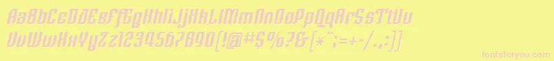 LinotypeRezidentThree Font – Pink Fonts on Yellow Background