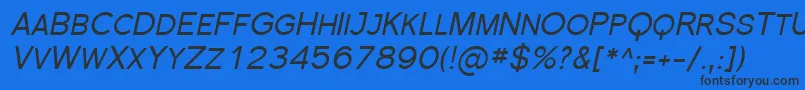 Шрифт Florsn20 – чёрные шрифты на синем фоне