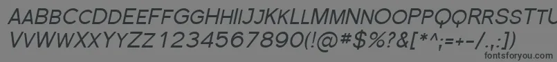 フォントFlorsn20 – 黒い文字の灰色の背景