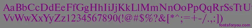 Newtontt Font – Purple Fonts on Gray Background