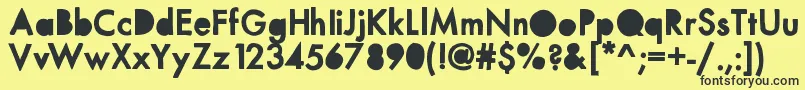 Mixpunchout Font – Black Fonts on Yellow Background