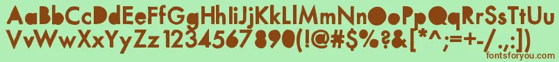 Mixpunchout Font – Brown Fonts on Green Background