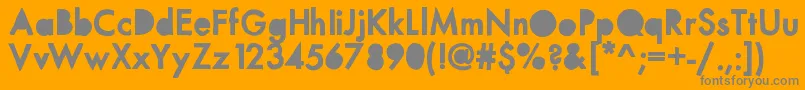 Mixpunchout Font – Gray Fonts on Orange Background