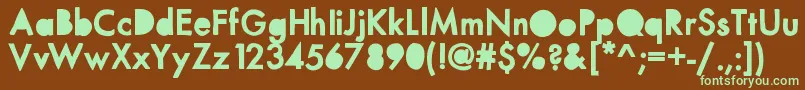 Mixpunchout Font – Green Fonts on Brown Background