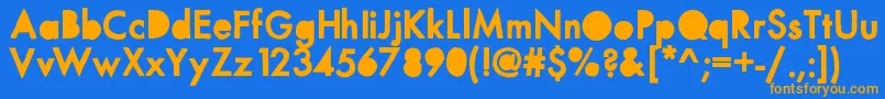Mixpunchout Font – Orange Fonts on Blue Background