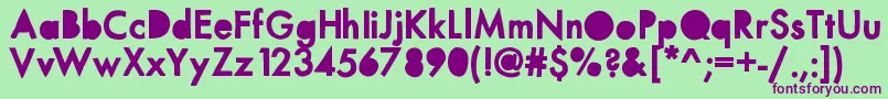 Mixpunchout Font – Purple Fonts on Green Background