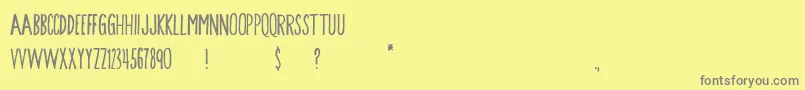 フォントSongbird – 黄色の背景に灰色の文字