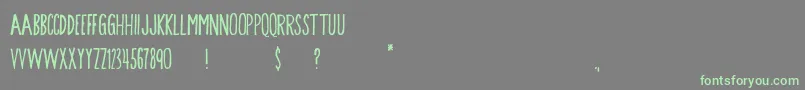 フォントSongbird – 灰色の背景に緑のフォント
