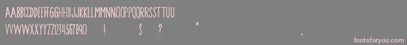 フォントSongbird – 灰色の背景にピンクのフォント