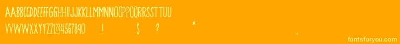 フォントSongbird – オレンジの背景に黄色の文字