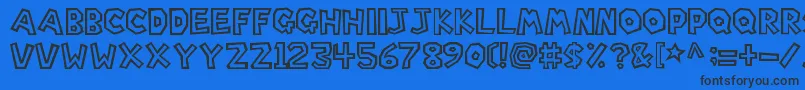 SuperMarioBros. Font – Black Fonts on Blue Background