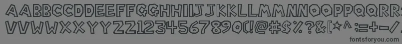 SuperMarioBros. Font – Black Fonts on Gray Background