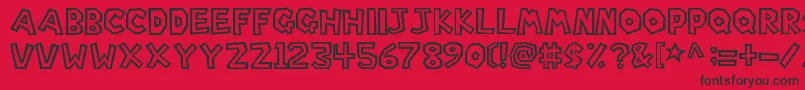 SuperMarioBros. Font – Black Fonts on Red Background