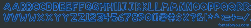 SuperMarioBros. Font – Blue Fonts on Black Background