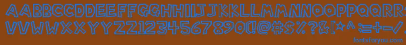 SuperMarioBros. Font – Blue Fonts on Brown Background