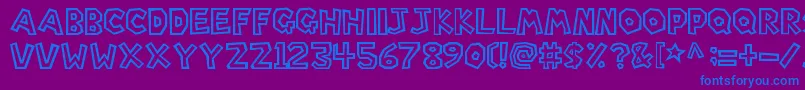 SuperMarioBros. Font – Blue Fonts on Purple Background