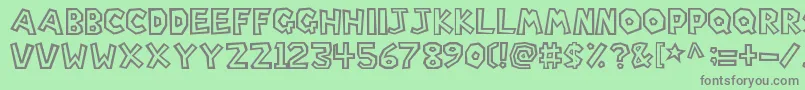 SuperMarioBros. Font – Gray Fonts on Green Background