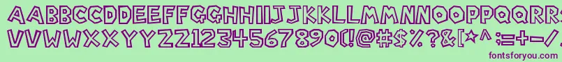 SuperMarioBros. Font – Purple Fonts on Green Background