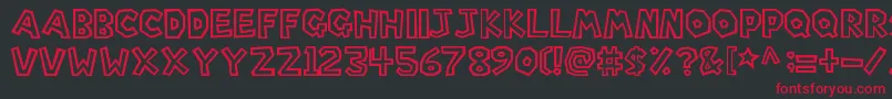 SuperMarioBros. Font – Red Fonts on Black Background