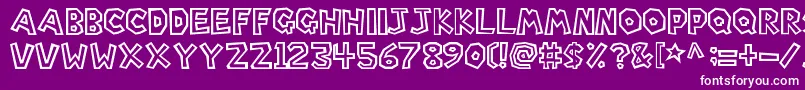 SuperMarioBros. Font – White Fonts on Purple Background