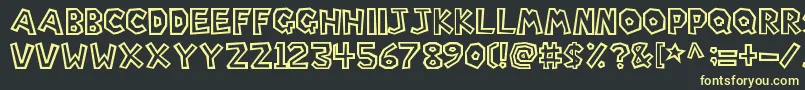 SuperMarioBros. Font – Yellow Fonts on Black Background