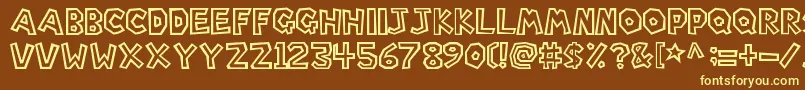 SuperMarioBros. Font – Yellow Fonts on Brown Background