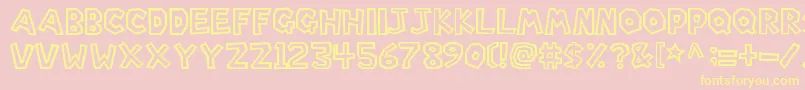 SuperMarioBros. Font – Yellow Fonts on Pink Background