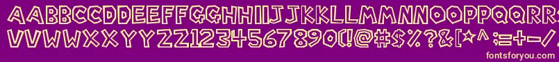 SuperMarioBros. Font – Yellow Fonts on Purple Background