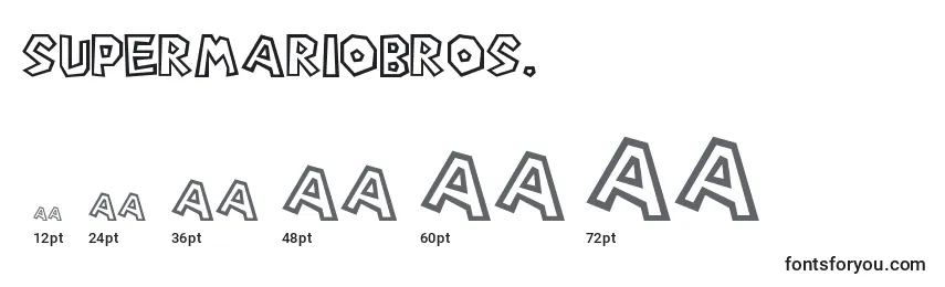 Размеры шрифта SuperMarioBros.