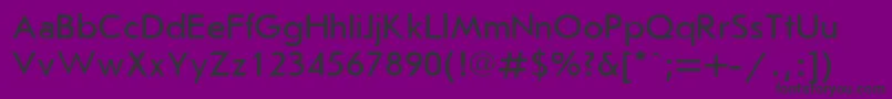 フォントJrs55C – 紫の背景に黒い文字