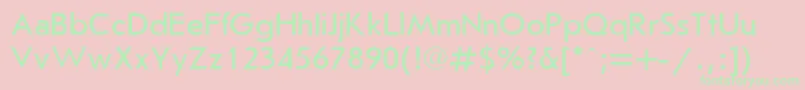 フォントJrs55C – ピンクの背景に緑の文字