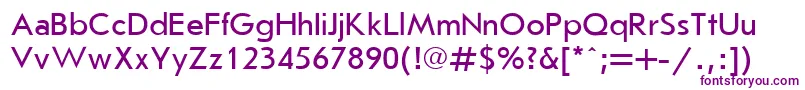 フォントJrs55C – 白い背景に紫のフォント